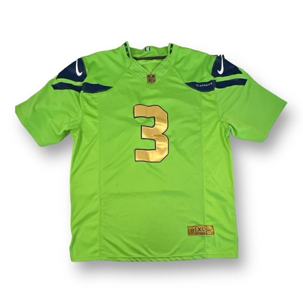 Nike NFL Super Bowl Russel Wilson #3 Seattle Seahawks Jersey Size Extra Large